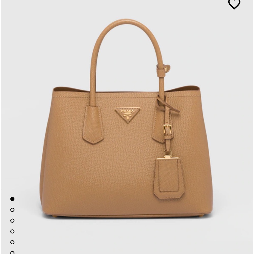 Prada saffiano brown leather bag